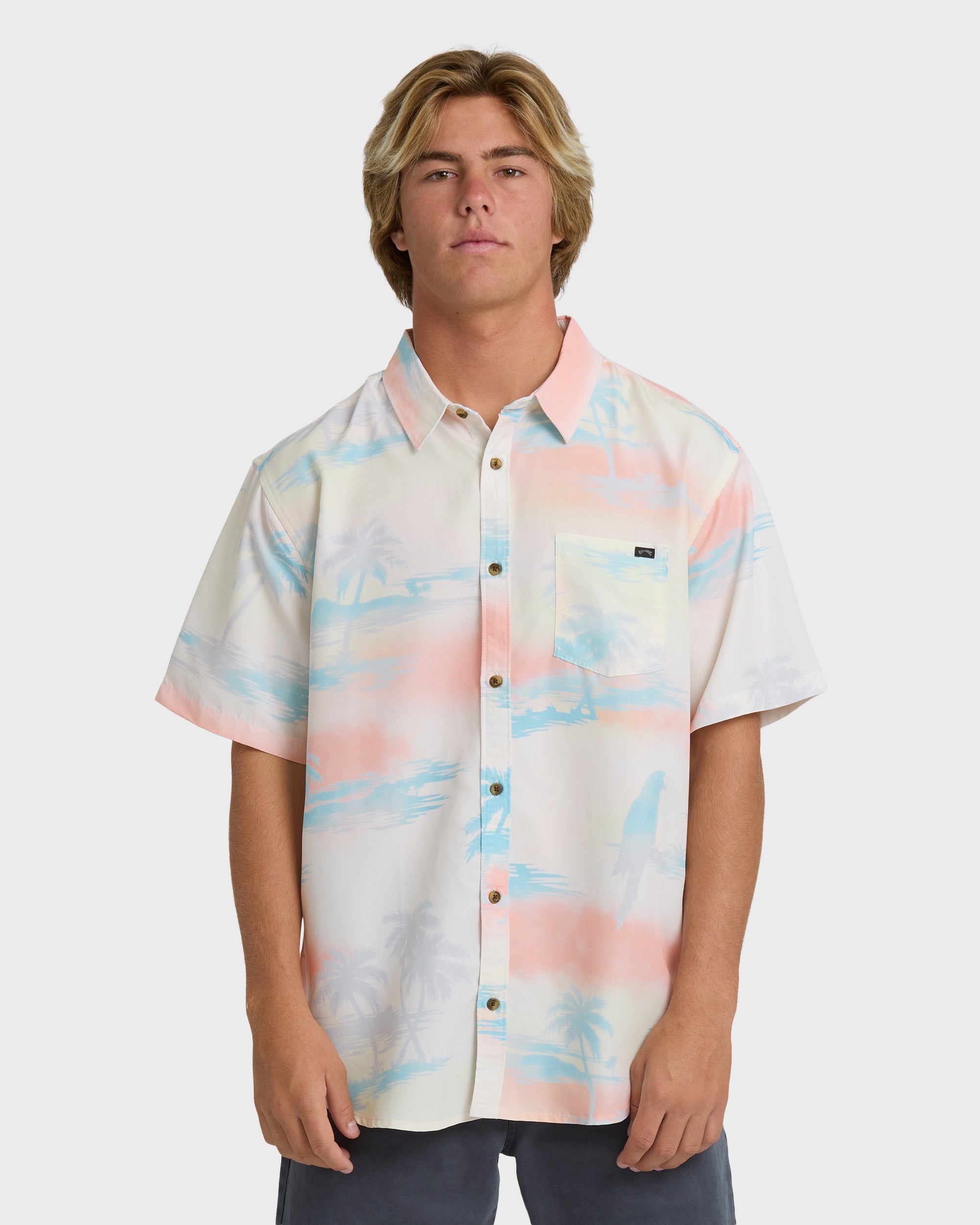 Sundays Lounge Short Sleeve Woven Shirt - Off White
