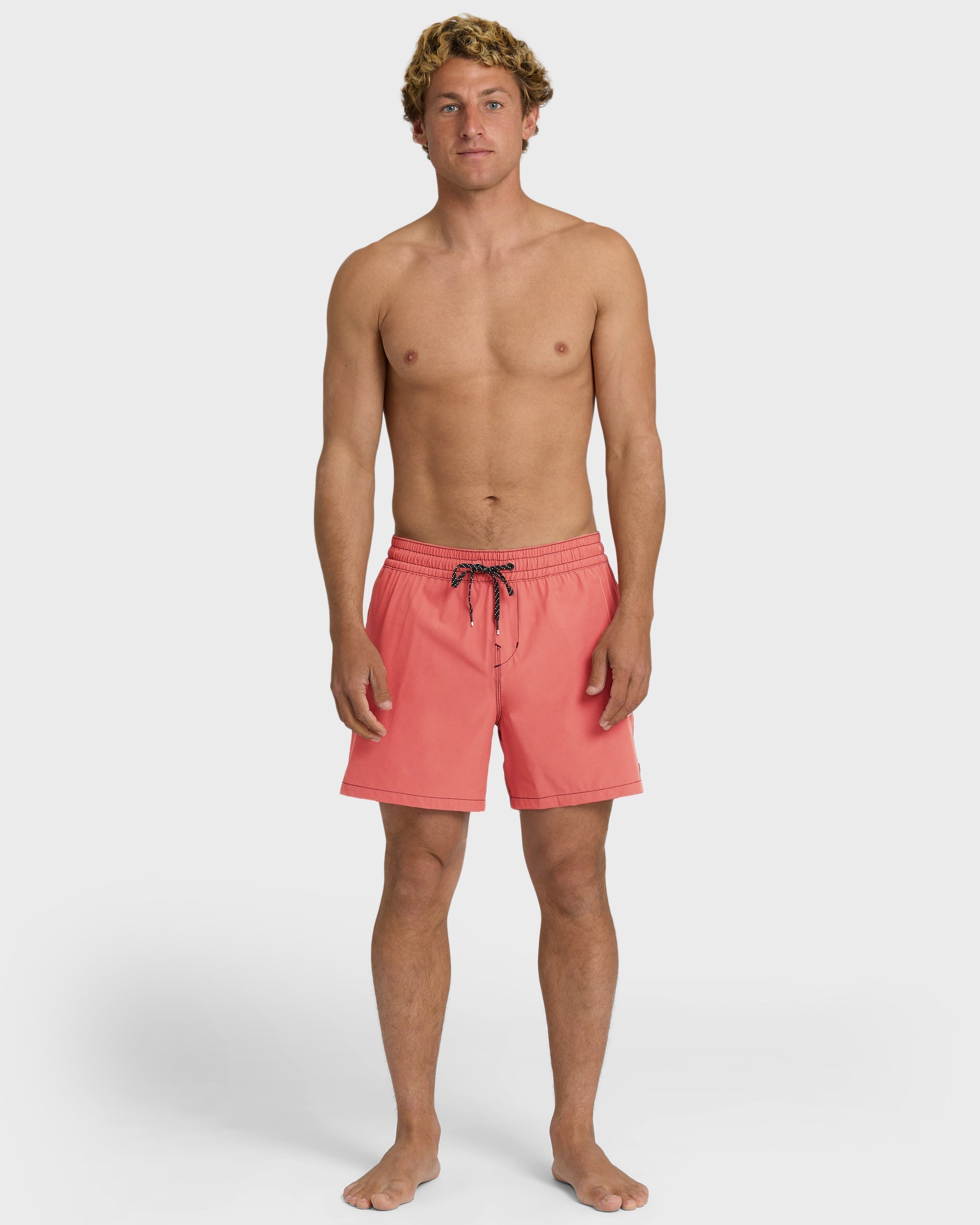 Lineup Solid Layback 16 Trunks - Bright Pink