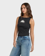 Rae Knit Tank T-Shirt - Black Sands