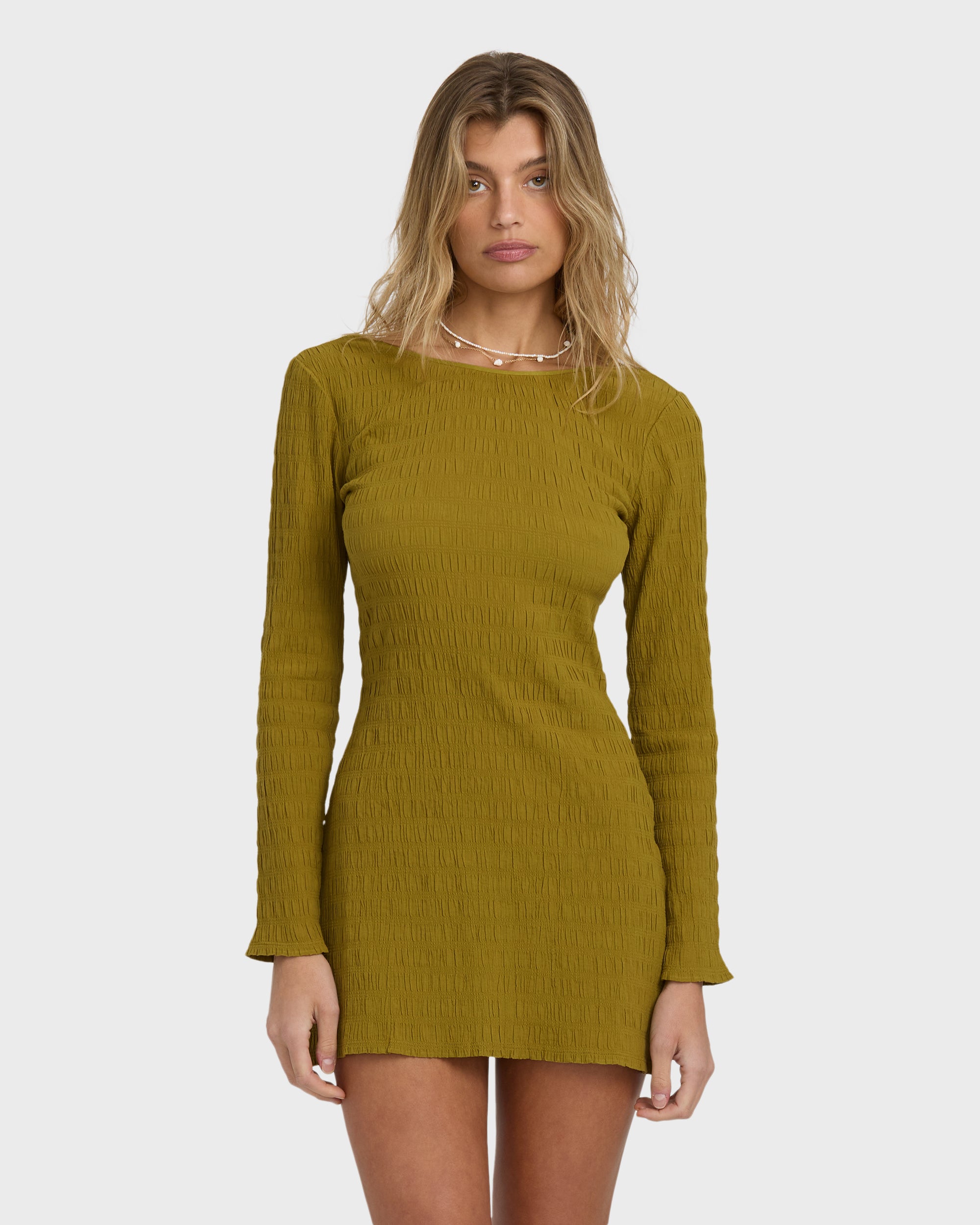 Dream Life Mini Dress - Moss