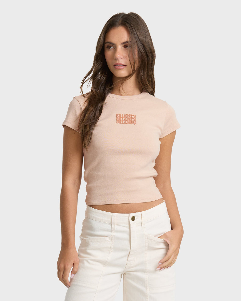 Triple Stacked Short Sleeve T-Shirt - Oatmeal