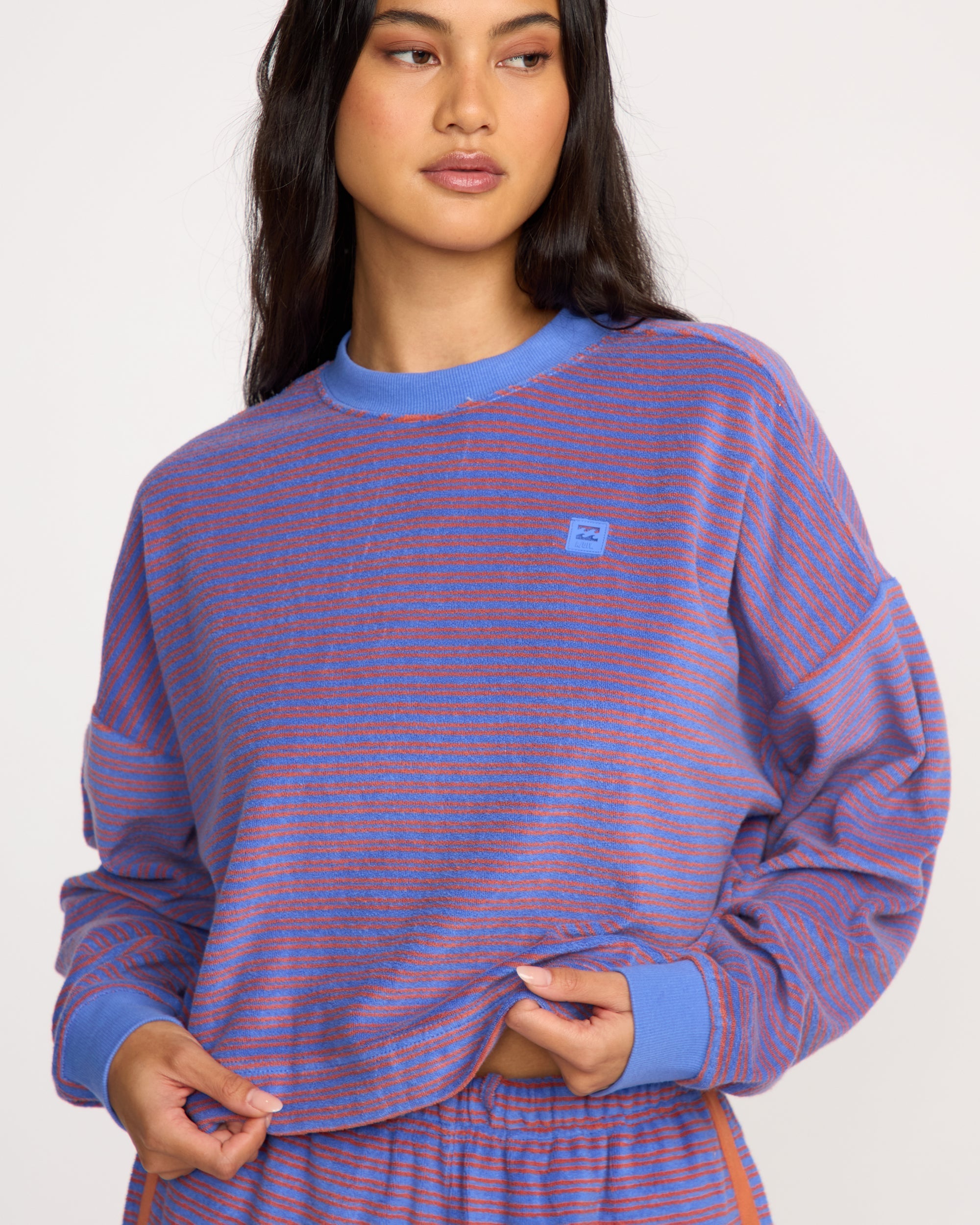 A/Div Waves For Days Terry Crewneck Sweatshirt - Iris