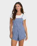 Wild Pursuit Overall Romper - Blue Smoke