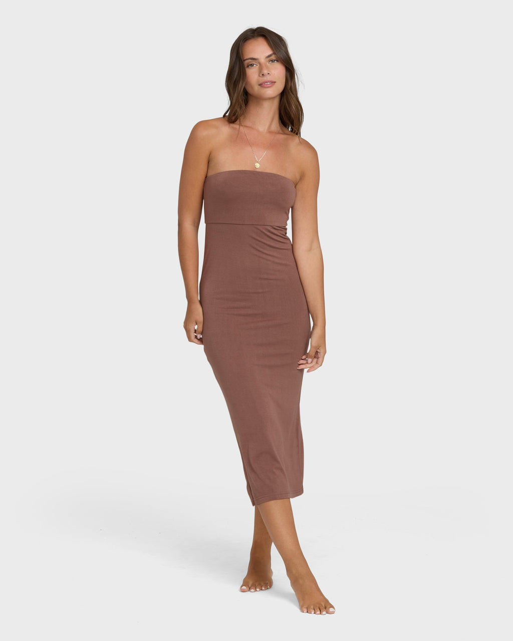 Lily Midi Knit Dress - Black Stone