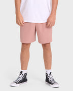 Crossfire Elastic Wave Washed 18 Amphibian Hybrid Shorts - Ash Rose