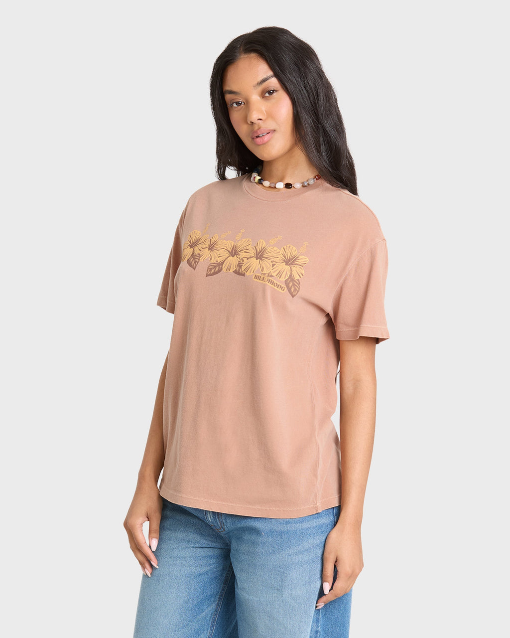 Hello Sundown Short Sleeve Knit T-Shirt - Sugar Almond